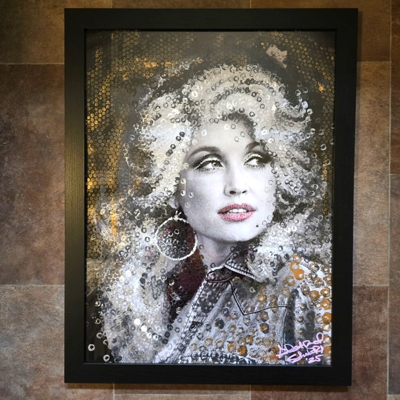 HANDCRAFTED Abstract Dolly Parton Painting HANDPAINTED HANDMADE Wall Art Decor - Picture 3 of 17